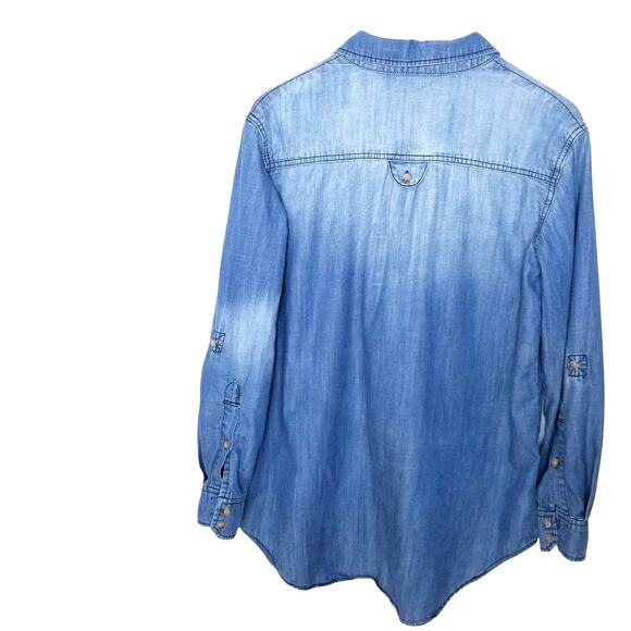 Lark & Wolff By Steven Alan Chambray Shirt Urban Outfitters - Size M - Picture 5 of 10